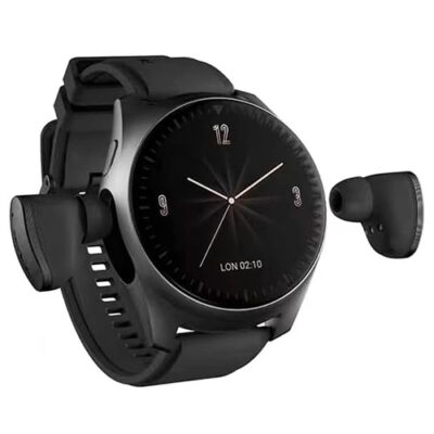 Aipower W28 Smartwatch with Wireless Earbuds - Black