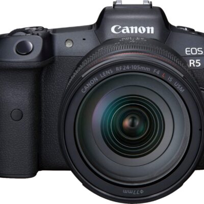 Canon - EOS R5 Mirrorless Camera with RF24-105mm f/4L IS USM Lens - Black