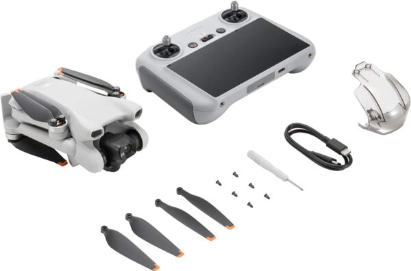 DJI - Mini 3 Drone and Remote Control with Built-in Screen (DJI RC) - Gray