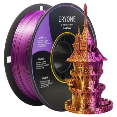 ERYONE Dual Color Silk PLA Filament 1kg Yellow and Purple