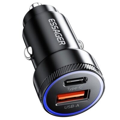 ESSAGER 54W Car Charger Black