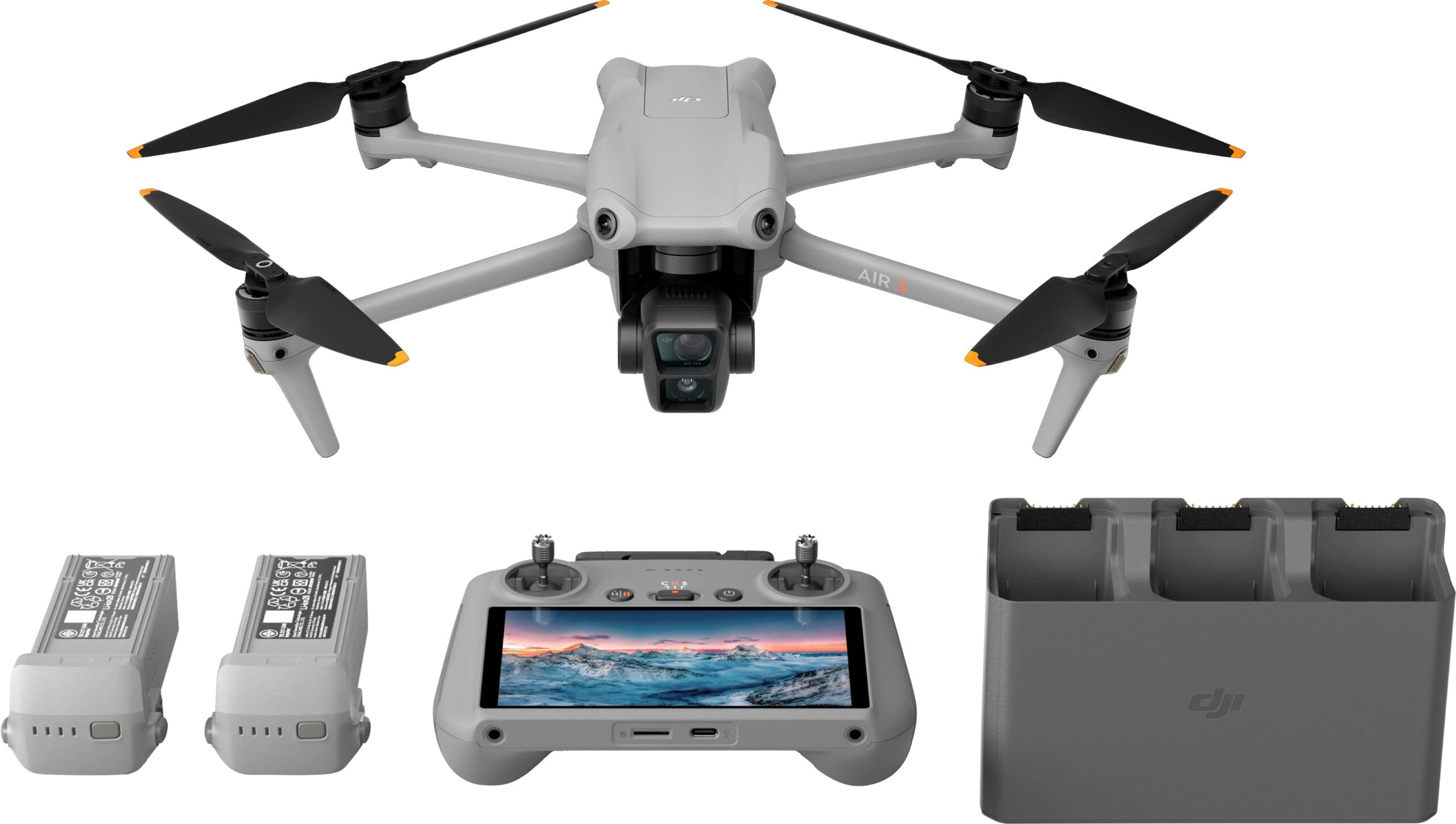 Geek Squad Certified Refurbished Dji Air Fly More Combo Drone And Rc Remote Control With