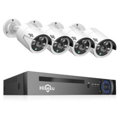 Hiseeu 5MP H.265 8CH NVR POE Security Camera System