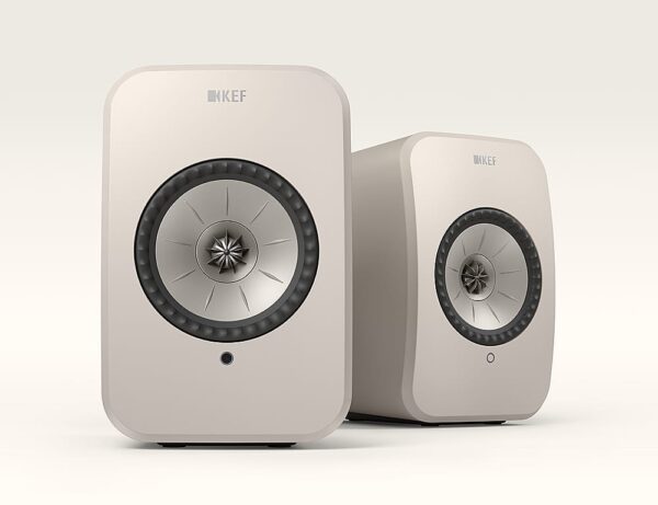 KEF - LSXII LT Wireless Speakers (Pair) - Stone White