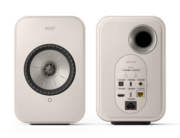 KEF - LSXII LT Wireless Speakers (Pair) - Stone White