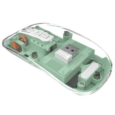 M033 Transparent Wireless Mouse Green