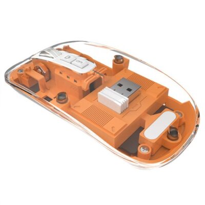 M033 Transparent Wireless Mouse Orange