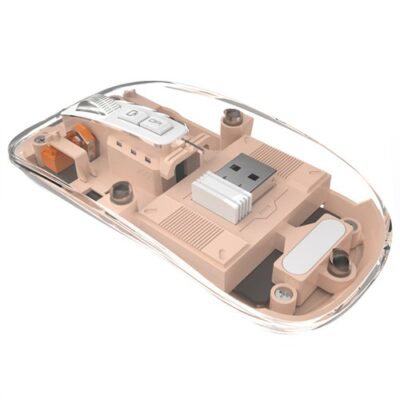 M033 Transparent Wireless Mouse Pink