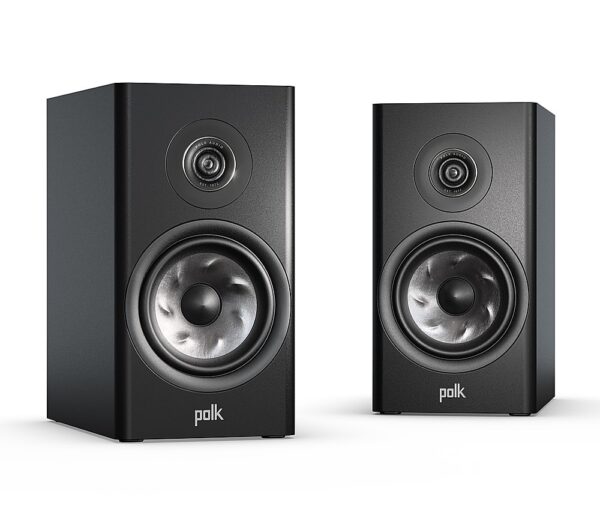 Polk Audio - Polk Reserve R100 Bookshelf Speaker, 1" Pinnacle Ring Tweeter & 5.25" Turbine Cone Woofer (Pair) - Black