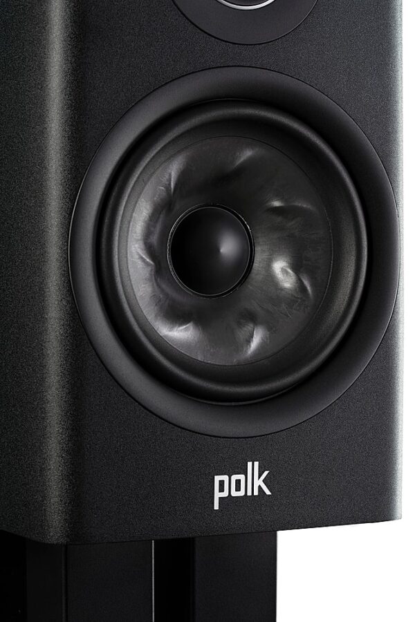 Polk Audio - Polk Reserve R100 Bookshelf Speaker, 1" Pinnacle Ring Tweeter & 5.25" Turbine Cone Woofer (Pair) - Black