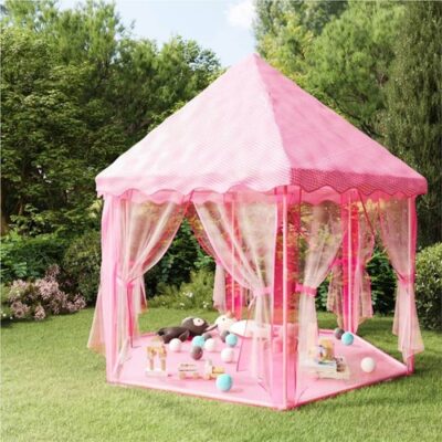 Princess Play Tent with 250 Balls Pink 133x140 cm