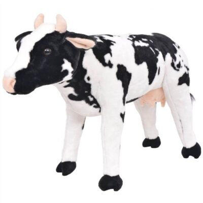 Standing Plush Toy Cow Black and White XXL