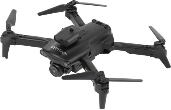 Vivitar - Air View Foldable Drone with Remote - Black