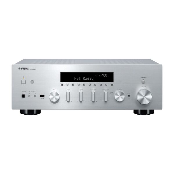 Yamaha - Bluetooth 120-Watt 2.0-Channel Network Stereo Receiver with Remote - Silver