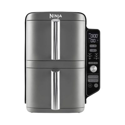 Ninja Double Stack XL Air Fryer, Vertical Dual Drawer AirFryer with 4 cooking levels, 2 Drawers and 2 Racks, Space Saving Design, 9.5L Capacity, 6 Cooking Functions, 8 Portions,...