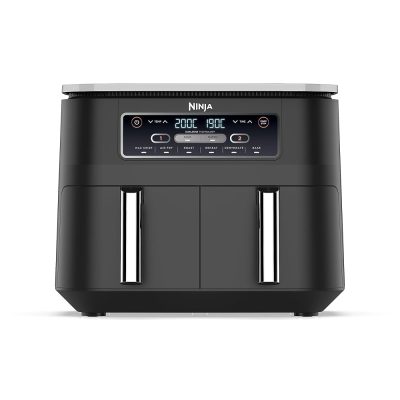 Ninja Foodi Dual Zone Digital Air Fryer, 2 Drawers, 7.6L, 6-in-1, Uses No Oil, Air Fry, Max Crisp, Roast, Bake, Reheat, Dehydrate, Cooks 4-6 Portions, Non-Stick, Dishwasher Safe...